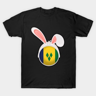 happy easter St Vincent and the Grenadines bunny ears flag cute designs T-Shirt